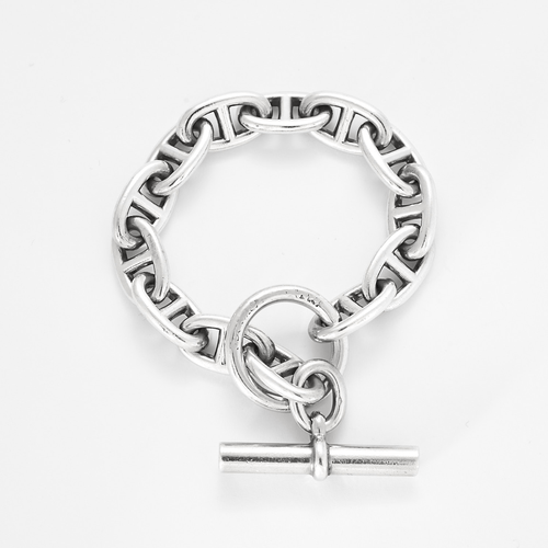 Bracelet HERMES - Bracelet "Chaîne d'Ancre" Grand Modèle en argent 58 Facettes DV26622-3