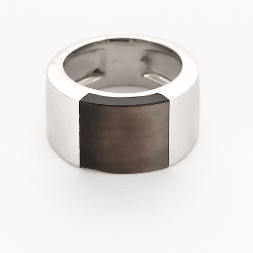 Bague 49 Artus Bertrand - Bague en or blanc et nacre 58 Facettes DV15938-13-49-2