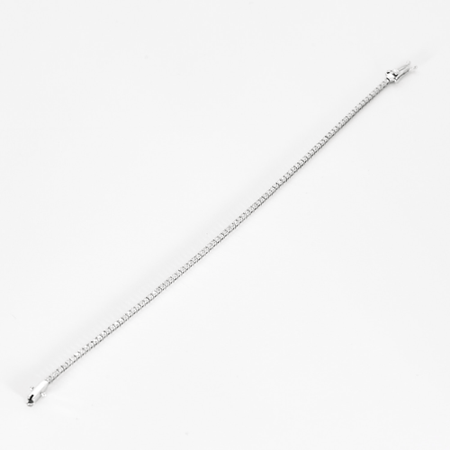 Bracelet Bracelet ligne en or gris et diamants 58 Facettes DV0315-17