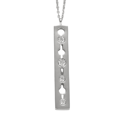 Collier DINH VAN - PULSE - Collier et Pendentif en or gris et diamants 58 Facettes DV23227-3