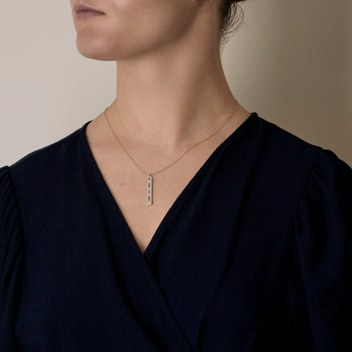 Collier DINH VAN - PULSE - Collier et Pendentif en or gris et diamants 58 Facettes DV23227-3