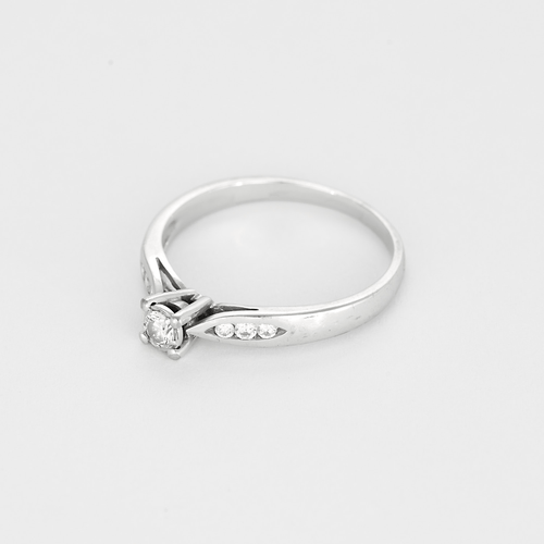 Bague 53 Bague Solitaire en or blanc et diamants 58 Facettes DV26235-1-53-2