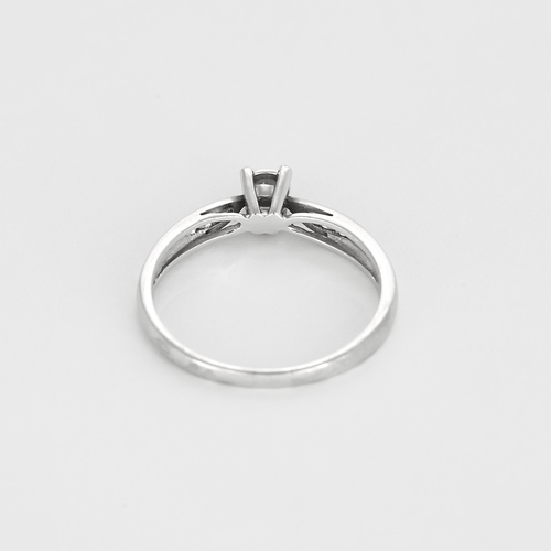 Bague 53 Bague Solitaire en or blanc et diamants 58 Facettes DV26235-1-53-2