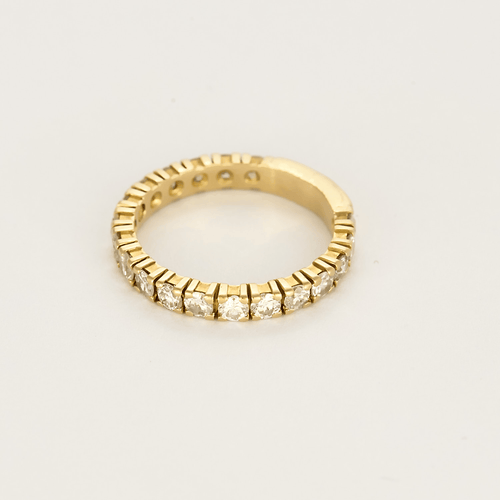 Bague 54,5 Alliance américaine en or jaune et diamants 58 Facettes DV26848-17-545-6