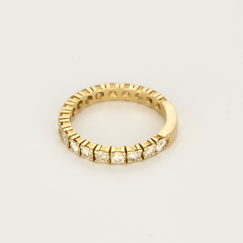 Bague 54,5 Alliance américaine en or jaune et diamants 58 Facettes DV26848-17-545-6