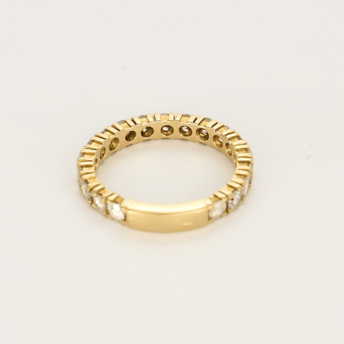 Bague 54,5 Alliance américaine en or jaune et diamants 58 Facettes DV26848-17-545-6