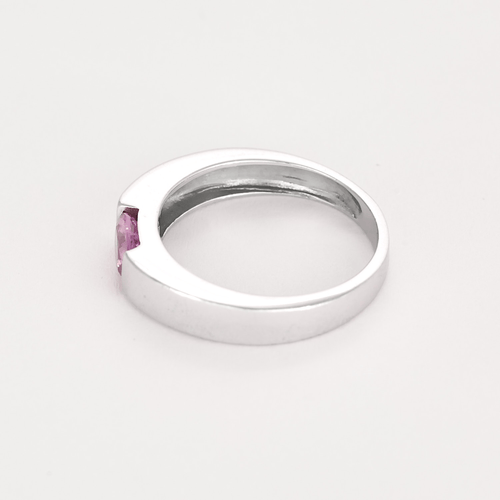 Bague 50 Bague en or gris et saphirs rose 58 Facettes DV0290-3