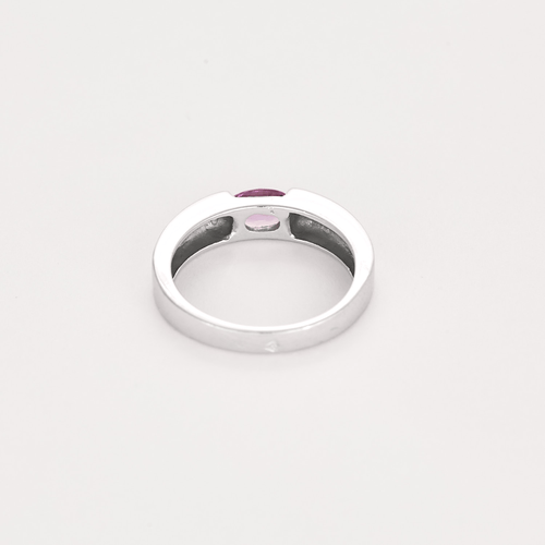 Bague 50 Bague en or gris et saphirs rose 58 Facettes DV0290-3