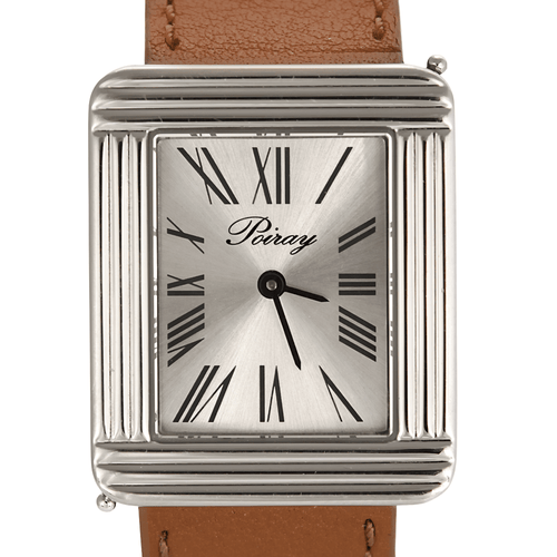 Montre POIRAY - Première grand modèle - Montre en acier à boitier rectangulaire 58 Facettes DV26434-1