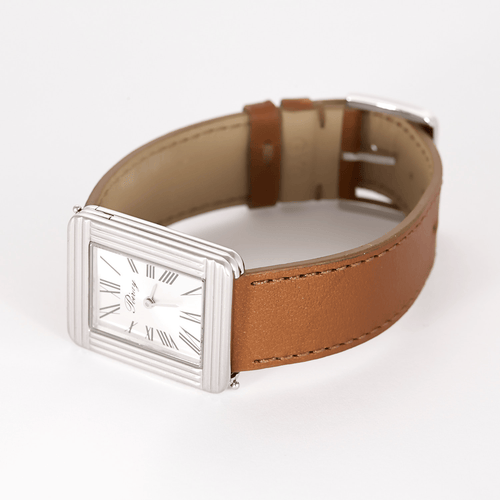 Montre POIRAY - Première grand modèle - Montre en acier à boitier rectangulaire 58 Facettes DV26434-1