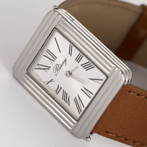 Montre POIRAY - Première grand modèle - Montre en acier à boitier rectangulaire 58 Facettes DV26434-1