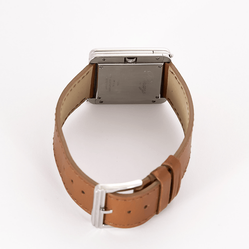 Montre POIRAY - Première grand modèle - Montre en acier à boitier rectangulaire 58 Facettes DV26434-1