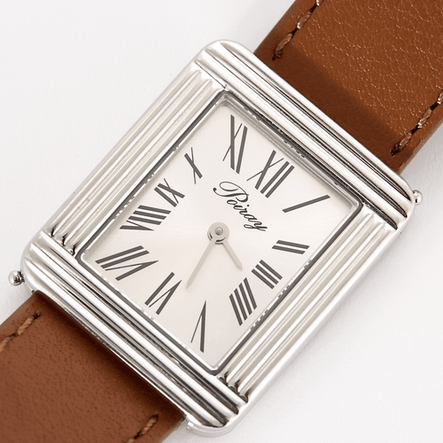 Montre POIRAY - Première grand modèle - Montre en acier à boitier rectangulaire 58 Facettes DV26434-1