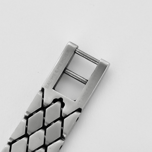 Montre BAUME & MERCIER - Petite Promesse - Montre en acier à boitier rond, mouvements quartz et diamants 58 Facettes DV26161-7