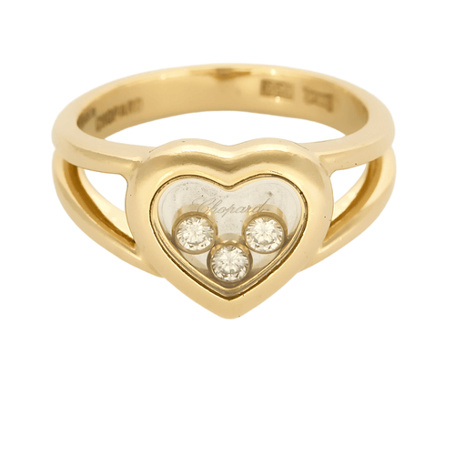 Bague 51,5 CHOPARD - Happy Diamonds - Bague or jaune et diamants 58 Facettes DV22785-2-515-5