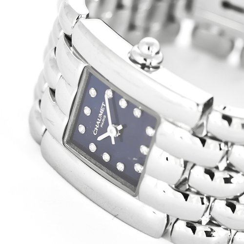 Montre CHAUMET - Khésis - Montre de dame en acier à boitier carré et mouvement quartz 58 Facettes DV26892-1