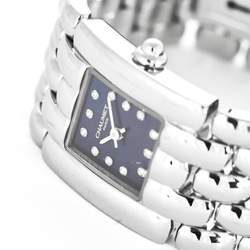 Montre CHAUMET - Khésis - Montre de dame en acier à boitier carré et mouvement quartz 58 Facettes DV26892-1