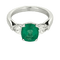 Bague 53.5 Bague en or blanc, émeraude et diamants 58 Facettes DV25209-1