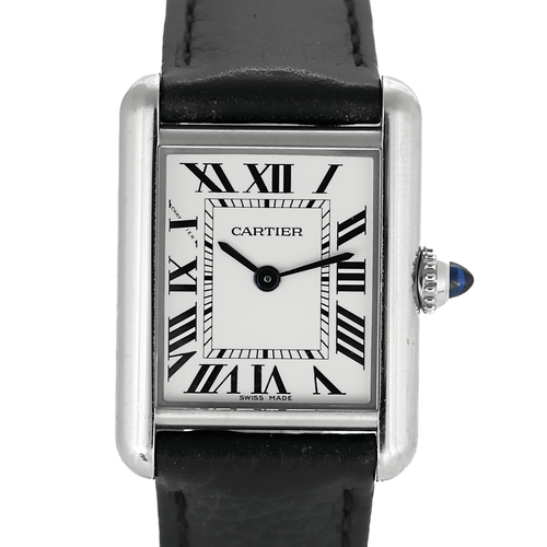 Montre CARTIER - Tank - Montre en acier à boitier rectangulaire et à mouvement quartz 58 Facettes DV26859-1