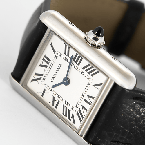 Montre CARTIER - Tank - Montre en acier à boitier rectangulaire et à mouvement quartz 58 Facettes DV26859-1