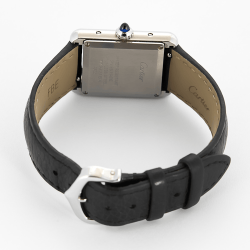 Montre CARTIER - Tank - Montre en acier à boitier rectangulaire et à mouvement quartz 58 Facettes DV26859-1