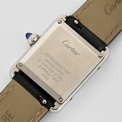 Montre CARTIER - Tank - Montre en acier à boitier rectangulaire et à mouvement quartz 58 Facettes DV26859-1