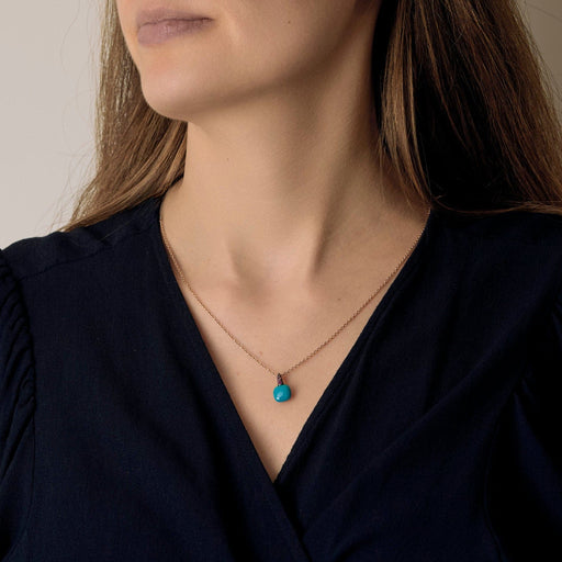 Collier POMELLATO - Capri - Collier en or rose, turquoise et rubis 58 Facettes DV26635-4