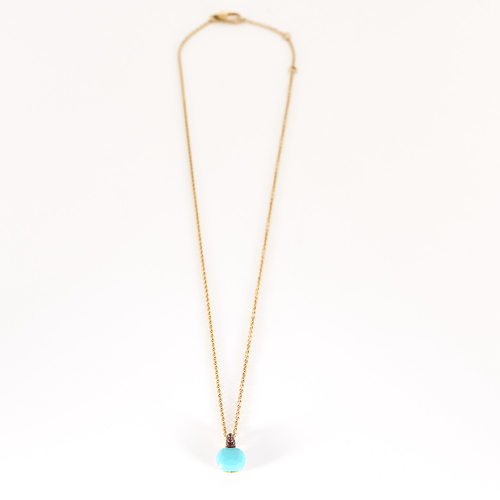 Collier POMELLATO - Capri - Collier en or rose, turquoise et rubis 58 Facettes DV26635-4