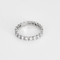 Bague 59 Alliance américaine en or blanc et diamants 58 Facettes DV27468-50-59-2