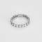 Bague 59 Alliance américaine en or blanc et diamants 58 Facettes DV27468-50-59-2