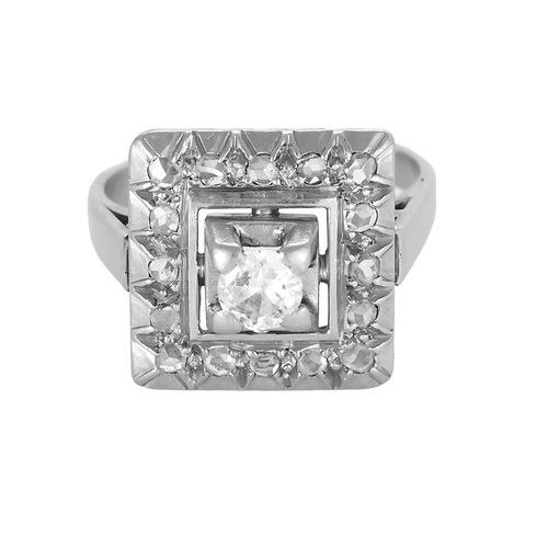 Bague 50 Bague en or blanc, platine et diamants 58 Facettes DV27468-72-50-1