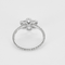 Bague 51 Fine bague fleurs en or blanc et diamants 58 Facettes DV26414-1-51-2