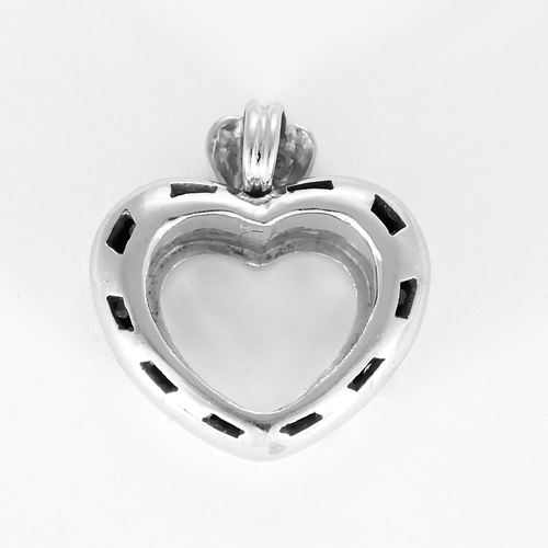 Pendentif Pendentif « coeur » ajourée et bombée en or blanc et diamants 58 Facettes DV27468-57