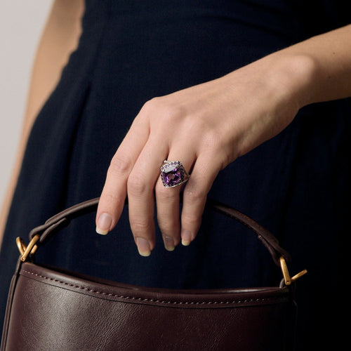 Mauboussin - Fou de toi - Bague en or blanc, améthyste et diamants