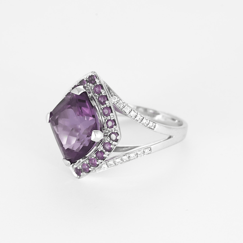 Mauboussin - Fou de toi - Bague en or blanc, améthyste et diamants