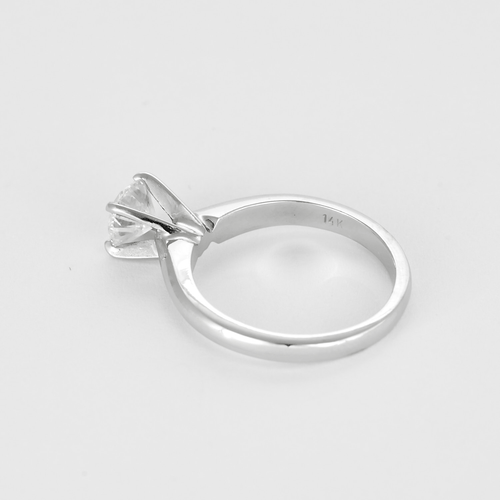 Bague 48,5 Solitaire en or blanc et diamants 58 Facettes DV26848-18-485-5