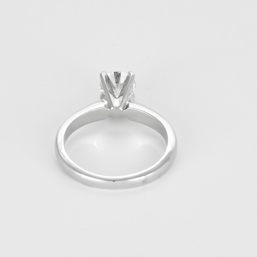 Bague 48,5 Solitaire en or blanc et diamants 58 Facettes DV26848-18-485-5
