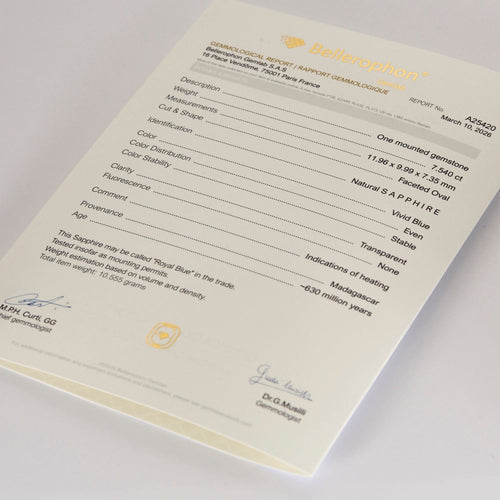 Bague 50 O.J.Perrin - Bague en or jaune , saphir ceylan 7 carats environ et diamants 58 Facettes DV24635-1