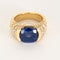 Bague 50 O.J.Perrin - Bague en or jaune , saphir ceylan 7 carats environ et diamants 58 Facettes DV24635-1