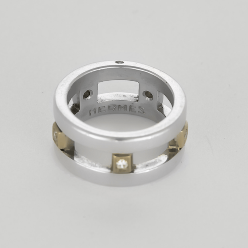 Bague 53 Hermès - Icare - Bague en argent, or jaune, diamants 58 Facettes DV22972-49-53-2