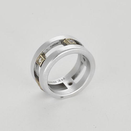 Bague 53 Hermès - Icare - Bague en argent, or jaune, diamants 58 Facettes DV22972-49-53-2