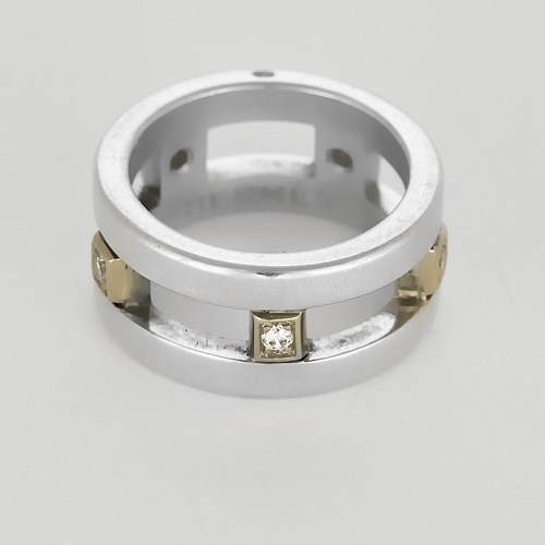 Bague 53 Hermès - Icare - Bague en argent, or jaune, diamants 58 Facettes DV22972-49-53-2