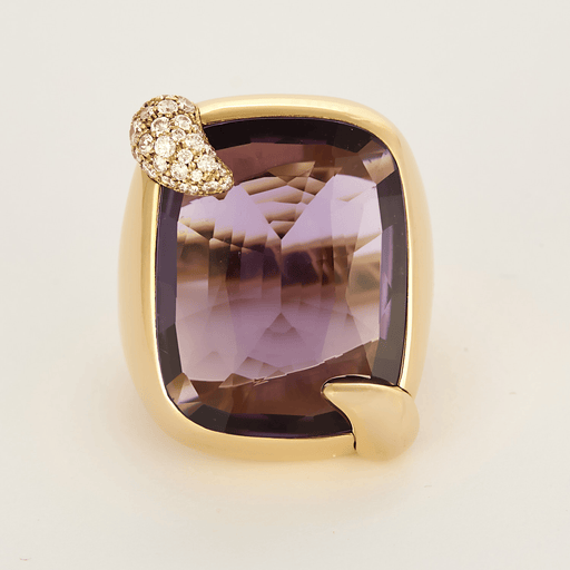 Bague 53 Pomellato - Ritratto - Bague en or rose, améthyste et diamants 58 Facettes DV27622-1