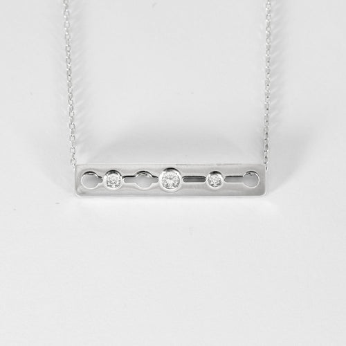 Collier DINH VAN - Pulse - Collier en or gris et diamants 58 Facettes DV27643-2