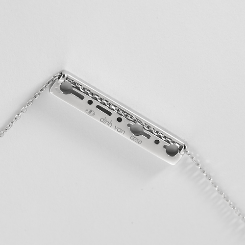 Collier DINH VAN - Pulse - Collier en or gris et diamants 58 Facettes DV27643-2