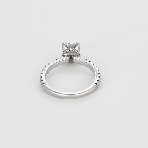 Bague 48 Bague Solitaire en or blanc et diamants 58 Facettes DV27085-1-48-2