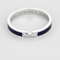 Bague CHAUMET - Lien Evidence - Alliance en or gris, émail bleu et diamants 58 Facettes DV27402-1