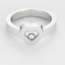 Bague 53 CHOPARD – Happy Heart – Bague en or gris et diamants. 58 Facettes DV27468-11-53-2