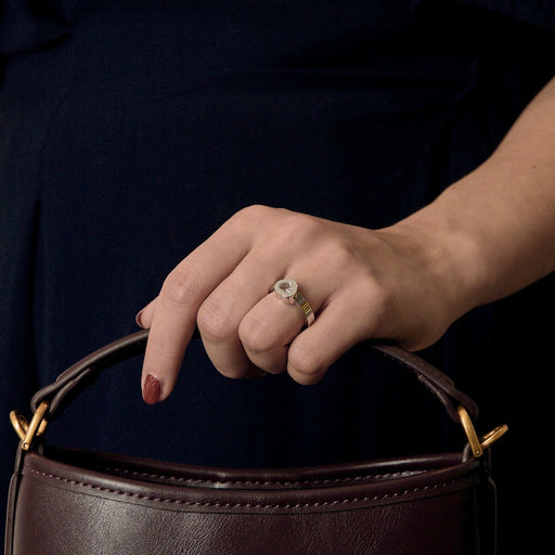 Bague 53 CHOPARD – Happy Heart – Bague en or gris et diamants. 58 Facettes DV27468-11-53-2