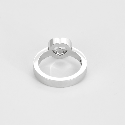 Bague 53 CHOPARD – Happy Heart – Bague en or gris et diamants. 58 Facettes DV27468-11-53-2
